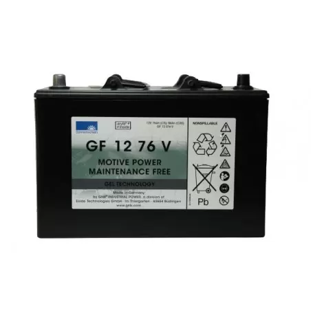 BATTERIE GEL 12 VOLTS 76AH-C5 SONNENSCHEIN DIMENSIONS LG 330MM X LARG 171MM X HT 236MM